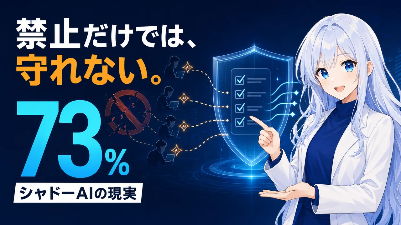 「禁止」はもう効かない — 国内企業の73%が管理できていないシャドーAIと、中小企業が最初に決めるべきルール